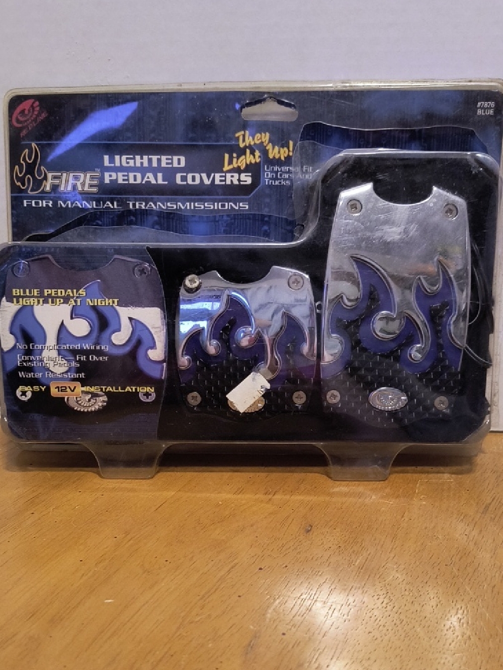 Lighted Fire Pedal Covers for Manual Transmissions - Blue - B2